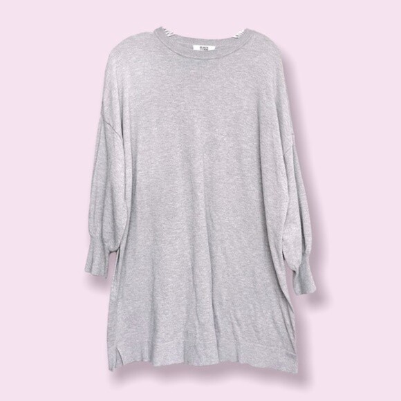 BB Dakota Steve Madden Olivia Sweater Dress Grey Crewneck Knit Womens Size Small - Picture 2 of 11
